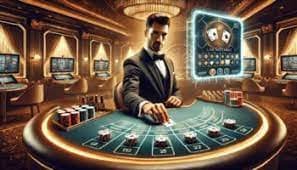 Live casino studio with Formula 1 broadcast overlay
